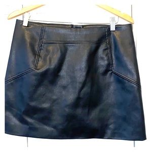 H&M Faux Leather Skirt
